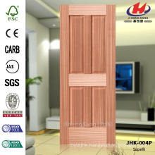 JHK-004P Low Price Accordion 4 Flat Panels America Apartment Livingroom Wood Sapelli Veneer Natural Door Skin